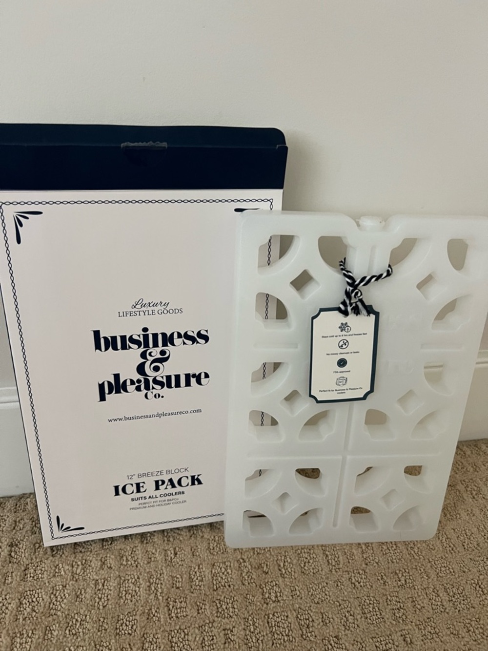 Business & Pleasure Co. 12" Breeze Block Ice Pack - White